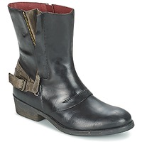 Schuhe Damen Boots Kickers AMERIKO Schwarz / Grau
