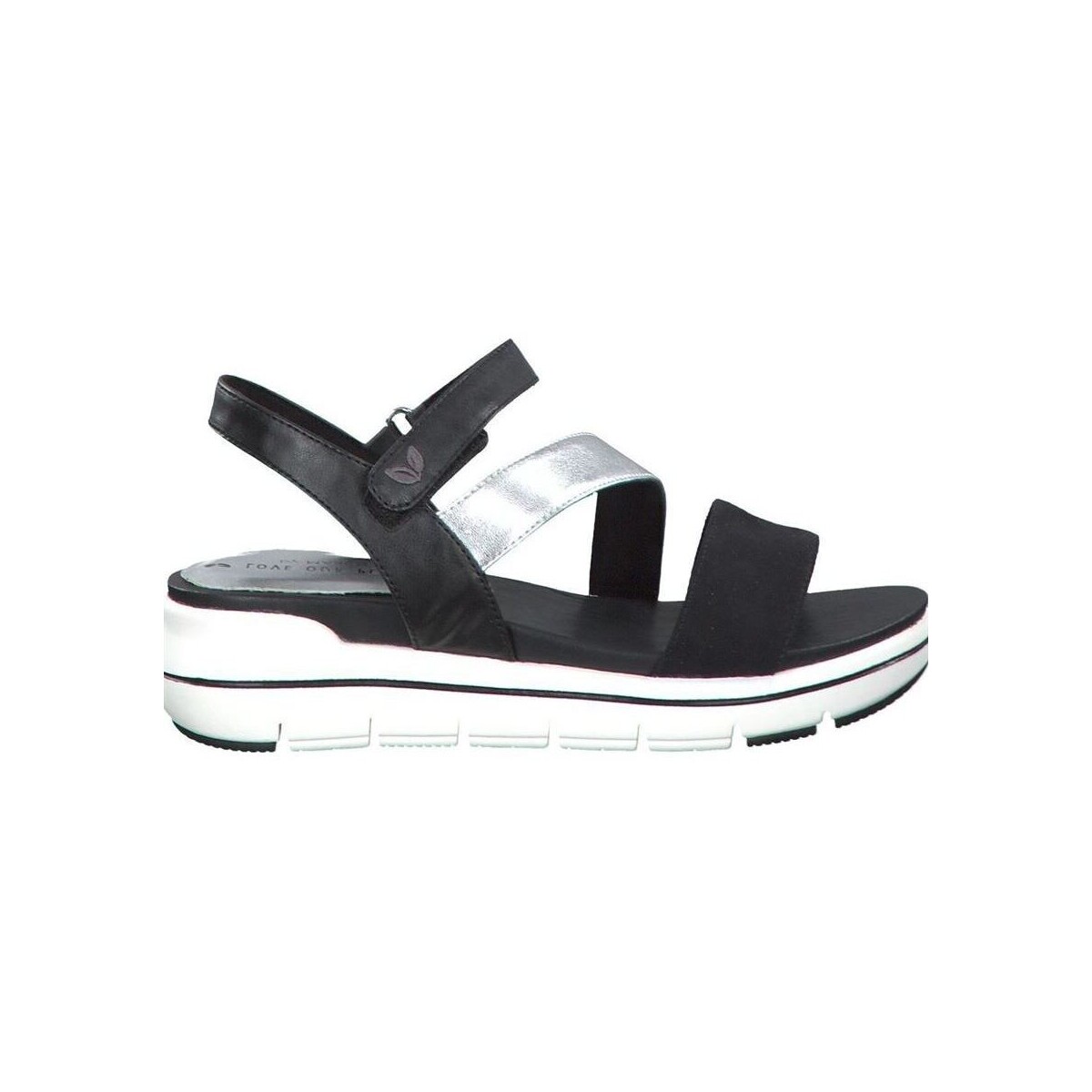 Schuhe Damen Sandalen / Sandaletten Marco Tozzi VEGAN  098 BLACK COMB 28555 Schwarz