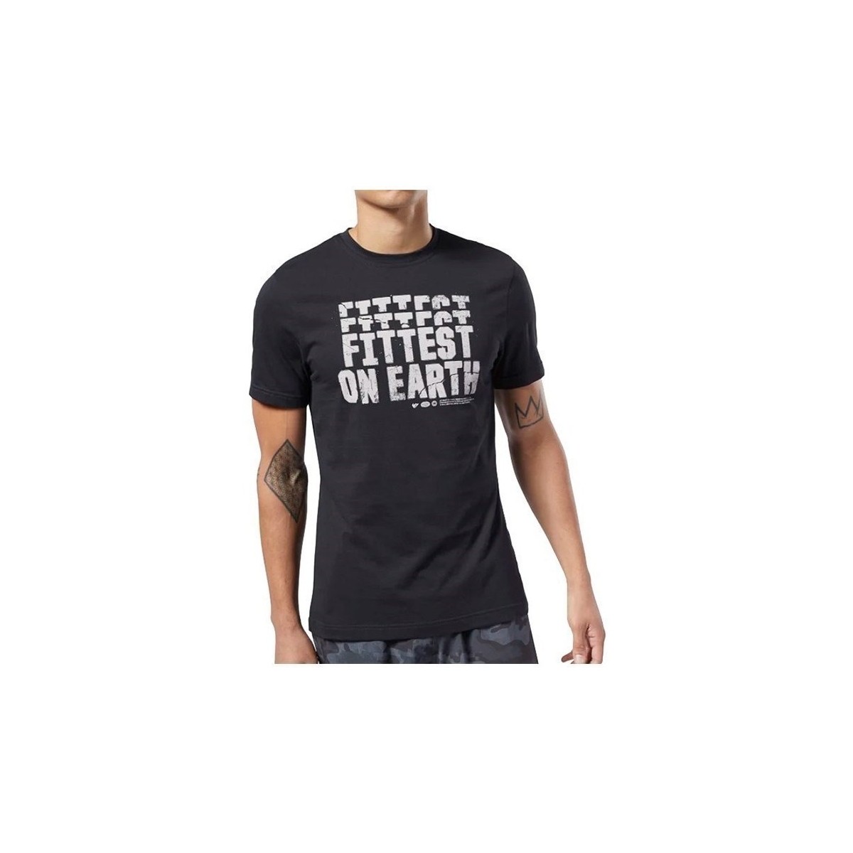 Kleidung Herren T-Shirts Reebok Sport Crossfit Fittest ON Earth Tee Schwarz