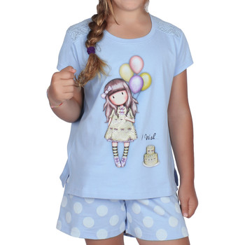 Kleidung Mädchen Pyjamas/ Nachthemden Admas Pyjama-Shorts T-Shirt I Wish Santoro blau Blau