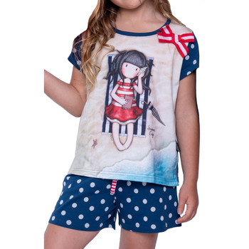 Kleidung Mädchen Pyjamas/ Nachthemden Admas Pyjamashorts t-shirt Summer Days Santoro navy Blau