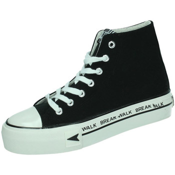 Schuhe Damen Sneaker High B&w Zapatilla plataforma NEGRO