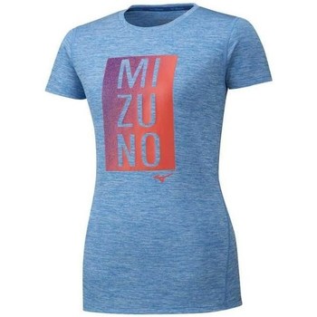 Kleidung Damen T-Shirts Mizuno Core Graphic Tee Blau