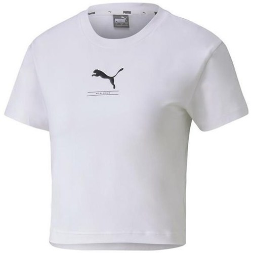 Kleidung Damen T-Shirts Puma Nutility Fitted Tee Weiss