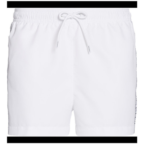 Kleidung Herren Badeanzug /Badeshorts Calvin Klein Jeans drawstring side logo Weiss