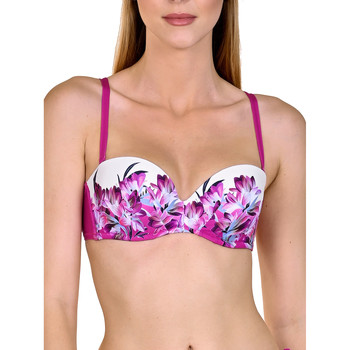 Kleidung Damen Bikini Ober- und Unterteile Lisca Egina vorgeformtes Bandeau-Badeanzug-Oberteil Rosa