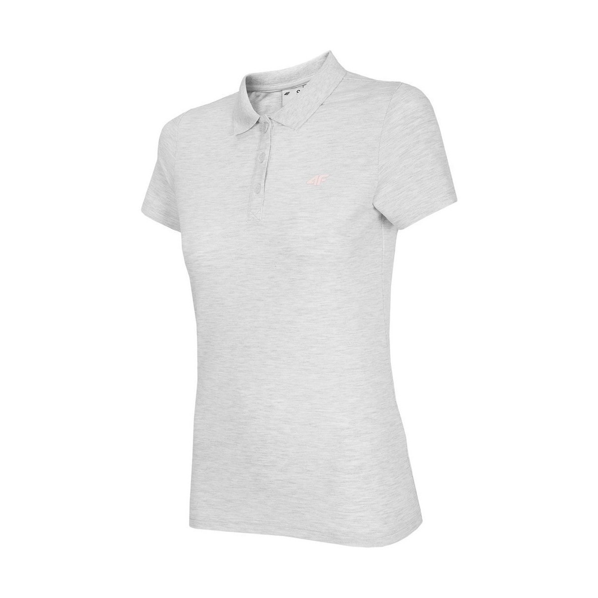 Kleidung Damen T-Shirts 4F NOSH4 TSD007 Biały Melanż Grau, Weiß