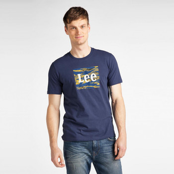 Kleidung Herren T-Shirts Lee T-shirt  Camo Package Dark Navy bleu marine/jaune/blanc