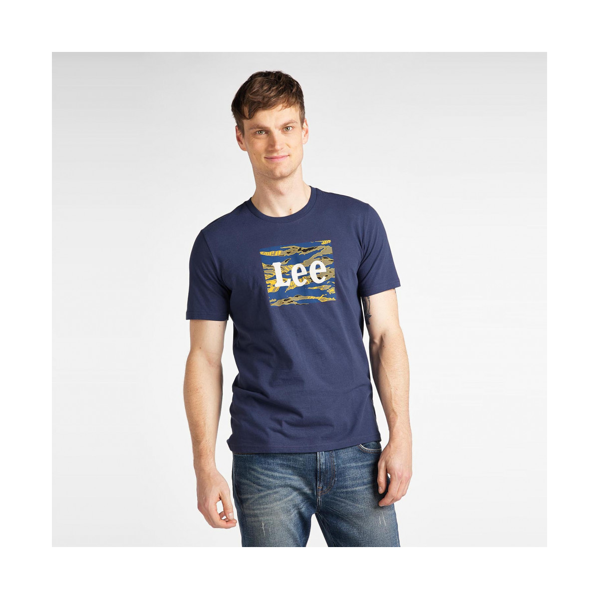 Kleidung Herren T-Shirts Lee T-shirt  Camo Package Dark Navy Blau