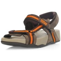 Schuhe Kinder Sandalen / Sandaletten FitFlop Hyker TM boy chocolate/orange (leather) Schwarz
