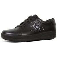 Schuhe Damen Sneaker Low FitFlop NEW TENNIS SNEAKER STAR APPLIQUE BLACK Schwarz