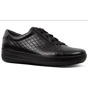 Schuhe Damen Derby-Schuhe FitFlop NEW TENNIS SNEAKER DIAMOND QUILTING BLACK METAL Schwarz