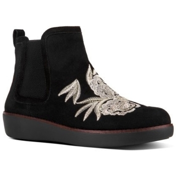Schuhe Damen Low Boots FitFlop CHAI BAROQUE BLACK Schwarz
