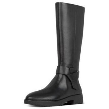 Schuhe Damen Low Boots FitFlop KNOT KNEE HIGH BOOTS ALL BLACK Schwarz
