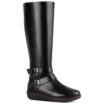 Schuhe Damen Low Boots FitFlop NOEMI DOUBLE BUCKLE BLACK Schwarz