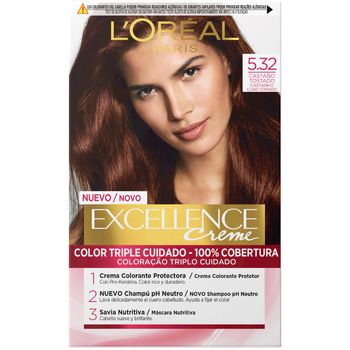 Beauty Damen Haarfärbung L'oréal Excellence Creme Tinte 5.32-castaño Tostado 