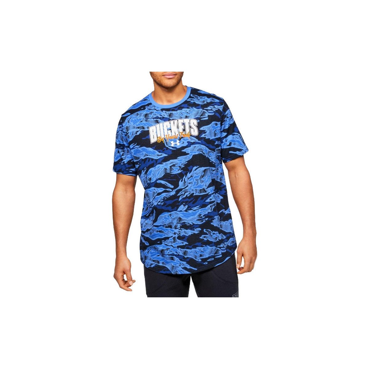 Kleidung Herren T-Shirts Under Armour Baseline Verbiage Tee Blau