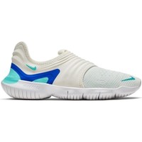 Schuhe Damen Laufschuhe Nike Free RN Flyknit 30 Creme, Blau
