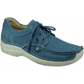 Schuhe Damen Slipper Wolky Schnuerschuhe Seamy-Up Antique 0628911/856 blau