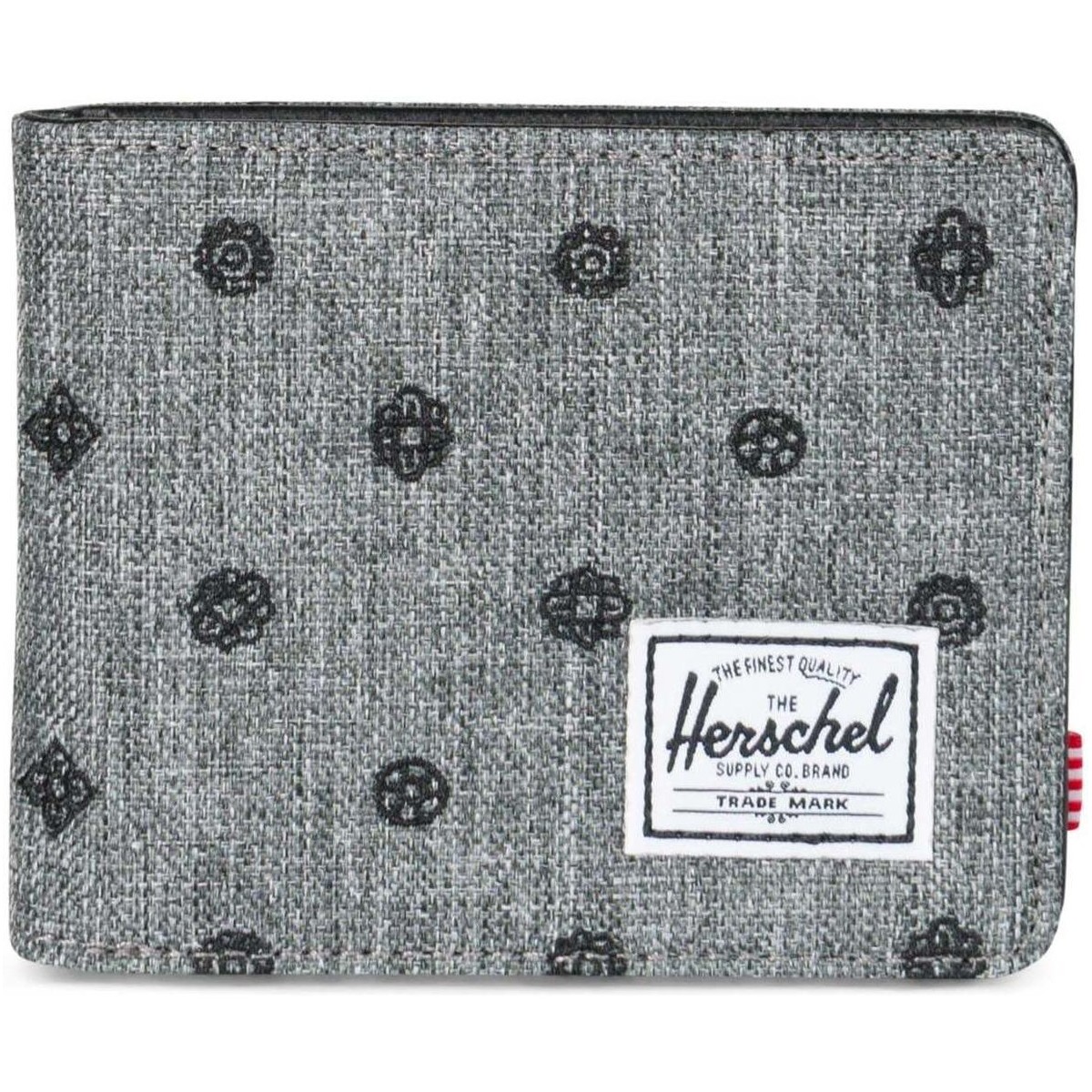 Taschen Portemonnaie Herschel Hank RFID Raven Crosshatch Embroidery Grau