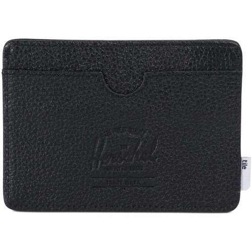 Taschen Portemonnaie Herschel Charlie  Tile Black Pebbled Leather Schwarz
