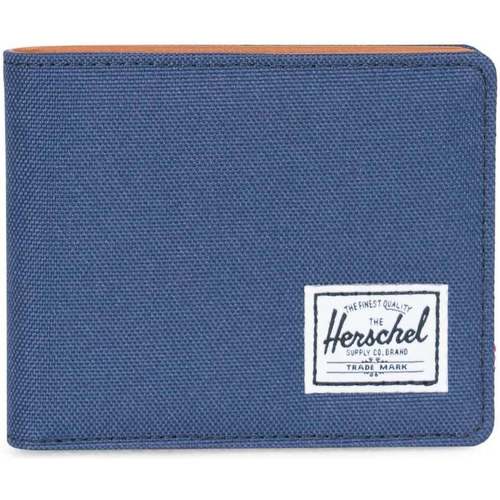 Taschen Portemonnaie Herschel Hank RFID Navy/Tan Synthetic Leather Blau
