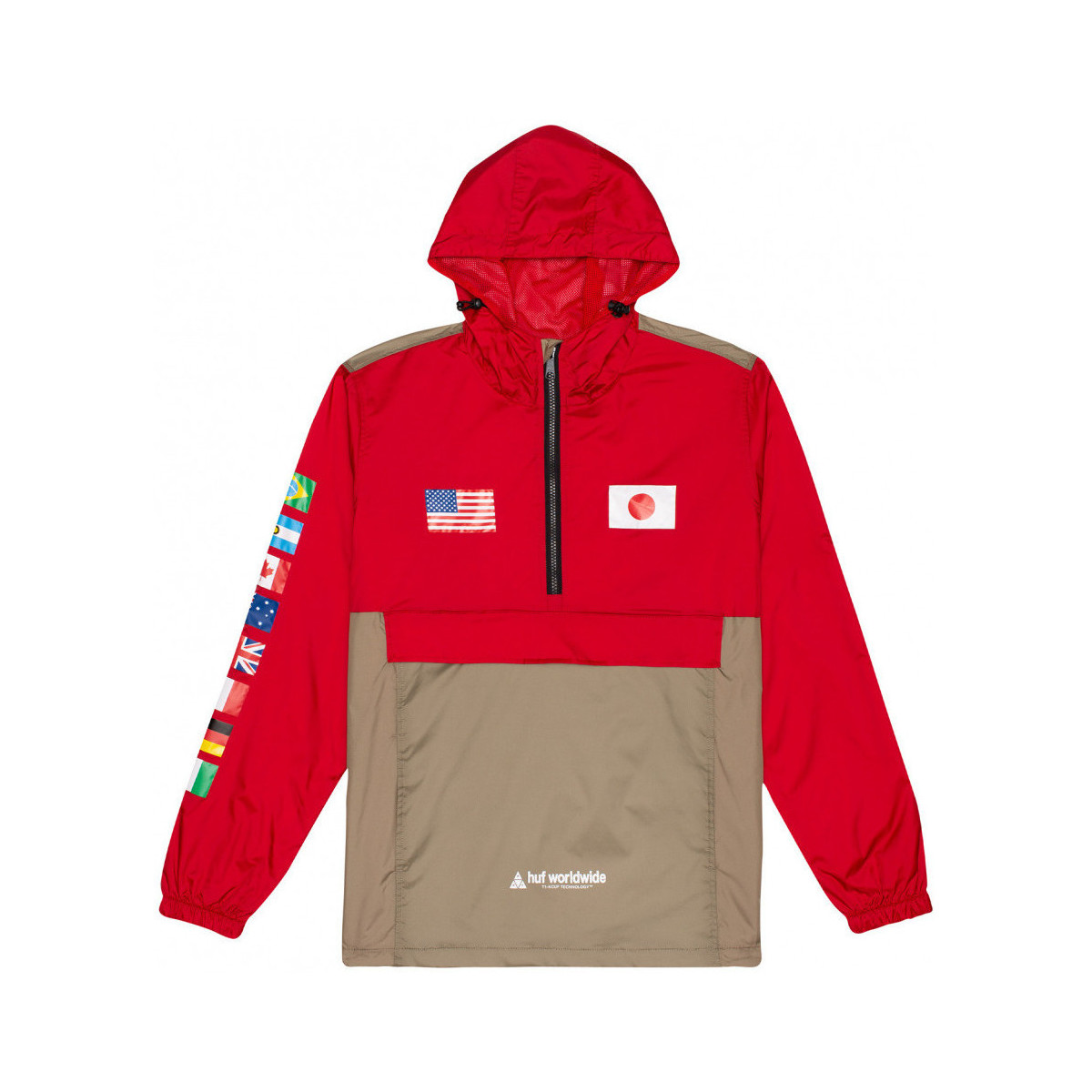 Kleidung Herren Jacken / Blazers Huf Jacket flags anorak Rot