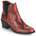 Schuhe Damen Low Boots Fericelli NIAOW Schwarz / Rot