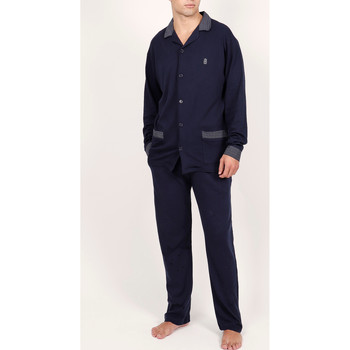 Kleidung Herren Pyjamas/ Nachthemden Admas Homewear Pyjama Hose Hemd Mazarine Blau