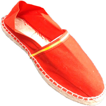 Schuhe Leinen-Pantoletten mit gefloch Made In Spain 1940 Esparto espadrilles Flagge von Spanien M Rot