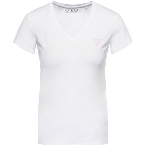Kleidung Damen T-Shirts Guess Mini triangle Weiss