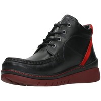 Schuhe Damen Sneaker High Wolky Schnuerschuhe -chili 04850-24-050 Zoom schwarz