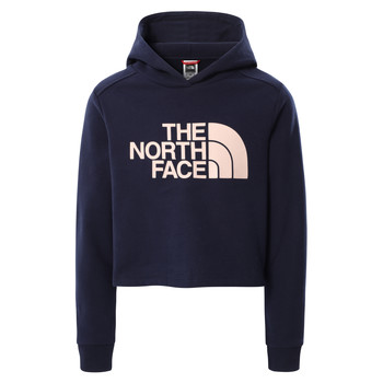 Kleidung Mädchen Sweatshirts The North Face DREW PEAK CROPPED HOODIE Marine
