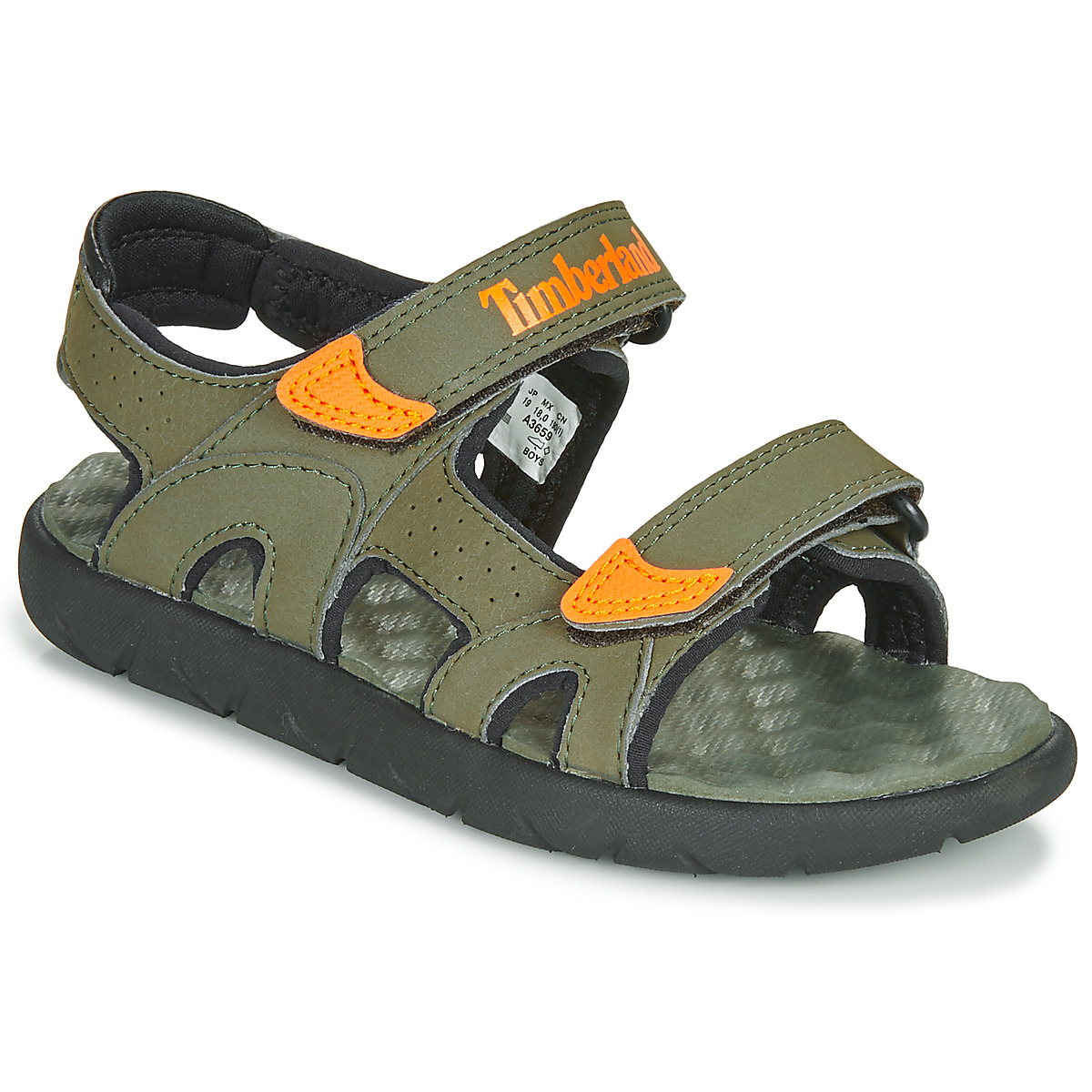 Schuhe Jungen Sandalen / Sandaletten Timberland PERKINS ROW 2-STRAP Grün / Orange