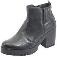Schuhe Damen Ankle Boots IgI&CO 6160700 Capra Tamponata Schwarz