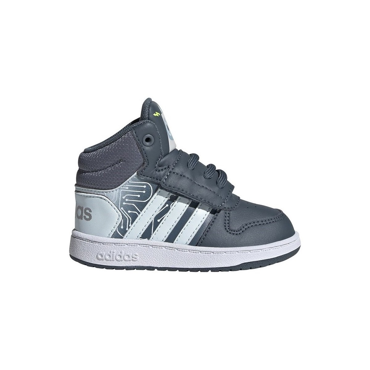Schuhe Kinder Sneaker High adidas Originals Hoops Mid 20 I Weiß, Graphit