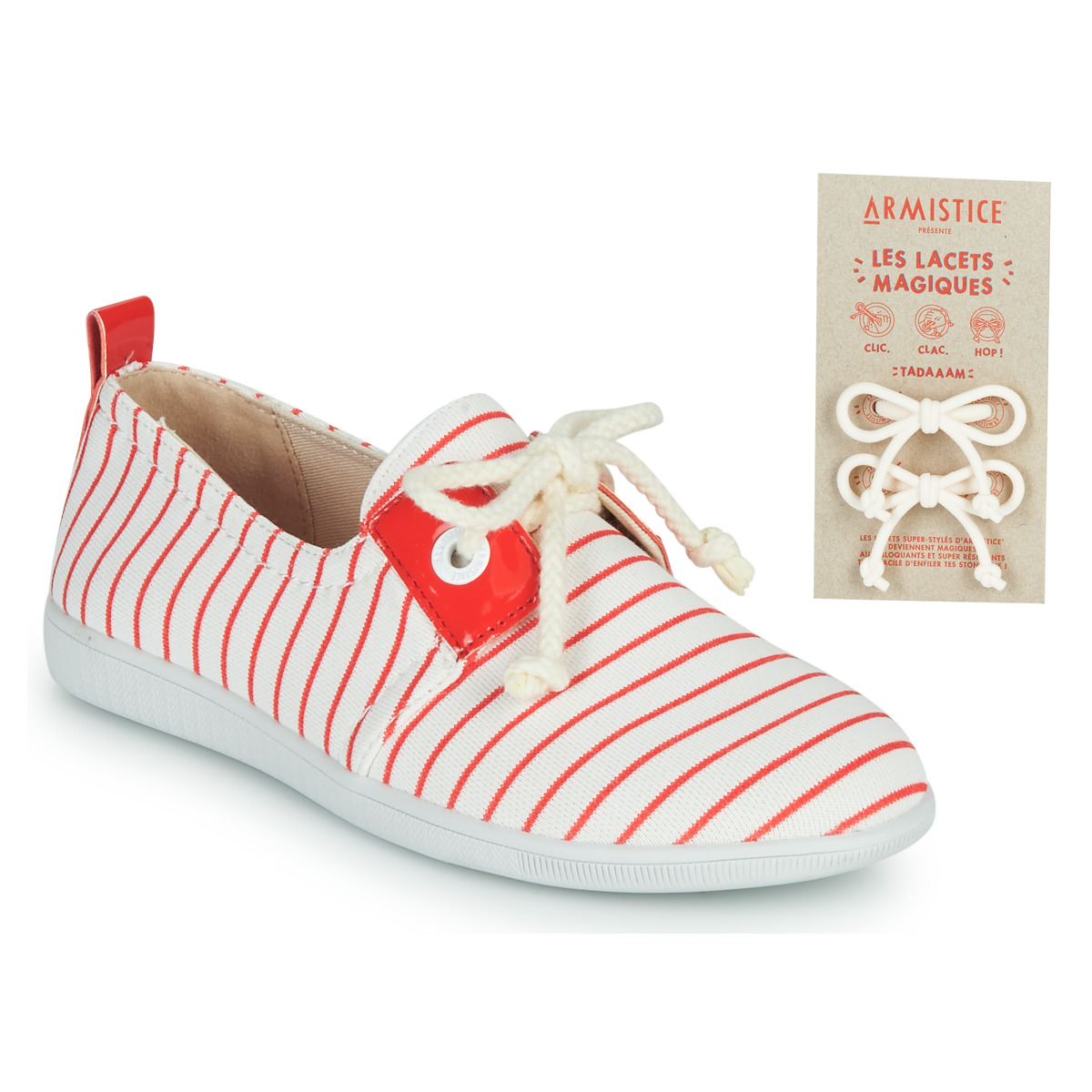 Schuhe Kinder Sneaker Low Armistice STONE ONE Weiss / Rot