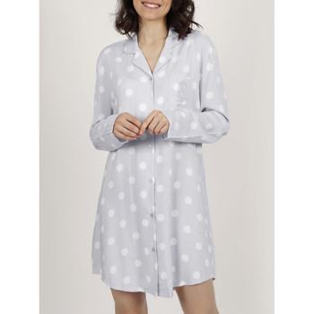 Kleidung Damen Pyjamas/ Nachthemden Admas Langärmeliges Nachthemd Classic Dots Grau