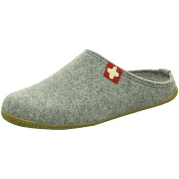 Schuhe Damen Hausschuhe Kitzbuehel Schweizer Kreuz 3886-0610 grau