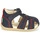 Schuhe Kinder Sandalen / Sandaletten Kickers BIGBAZAR-2 Beige / Gelb / Marine