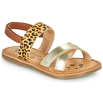Schuhe Mädchen Sandalen / Sandaletten Kickers DYACROSS Gold / Leopard
