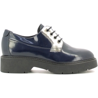 Schuhe Damen Leinen-Pantoletten mit gefloch Carmens Padova A38269 Blau