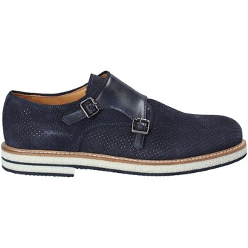 Schuhe Herren Leinen-Pantoletten mit gefloch Exton 673 Blau