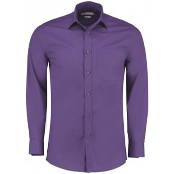 Kleidung Herren Langärmelige Hemden Kustom Kit K142 Violett
