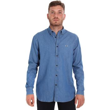 Kleidung Herren Langärmelige Hemden Les Copains 9U2361 Blau