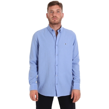 Kleidung Herren Langärmelige Hemden Les Copains 9U2371 Blau
