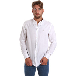 Kleidung Herren Langärmelige Hemden Les Copains 9U2371 Weiß