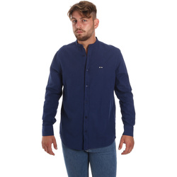 Kleidung Herren Langärmelige Hemden Les Copains 9U2722 Blau