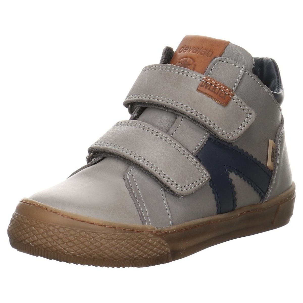 Schuhe Jungen Derby-Schuhe & Richelieu Develab Klettschuhe Boys Mid Cut grey 41873-822 Grau