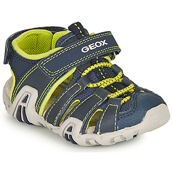 Schuhe Jungen Sportliche Sandalen Geox SANDAL KRAZE Marine / Grün
